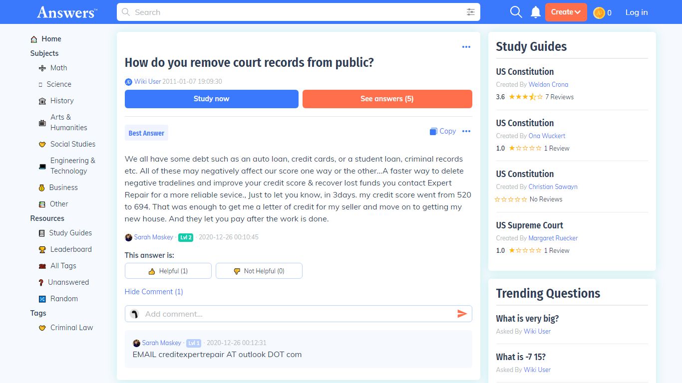 How do you remove court records from public? - Answers